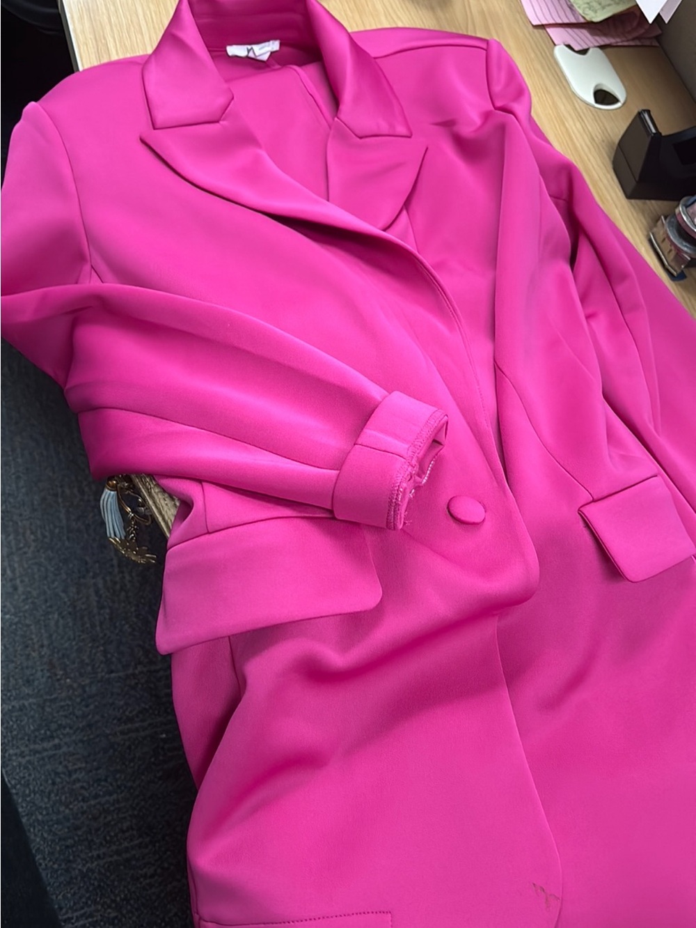 Bar III Pink💗💗 Blazer Classic Lapel Structured